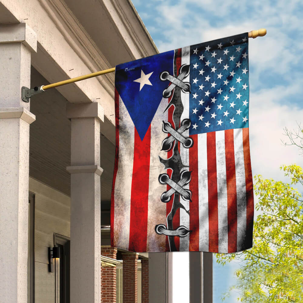 Proud Puerto Rico Flag F Garden And House Flag Ebay