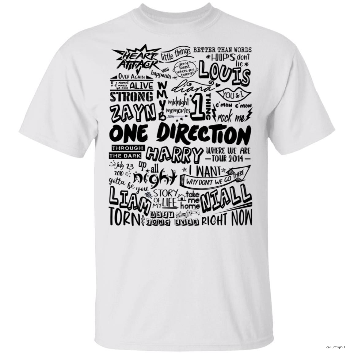 one direction white t shirt